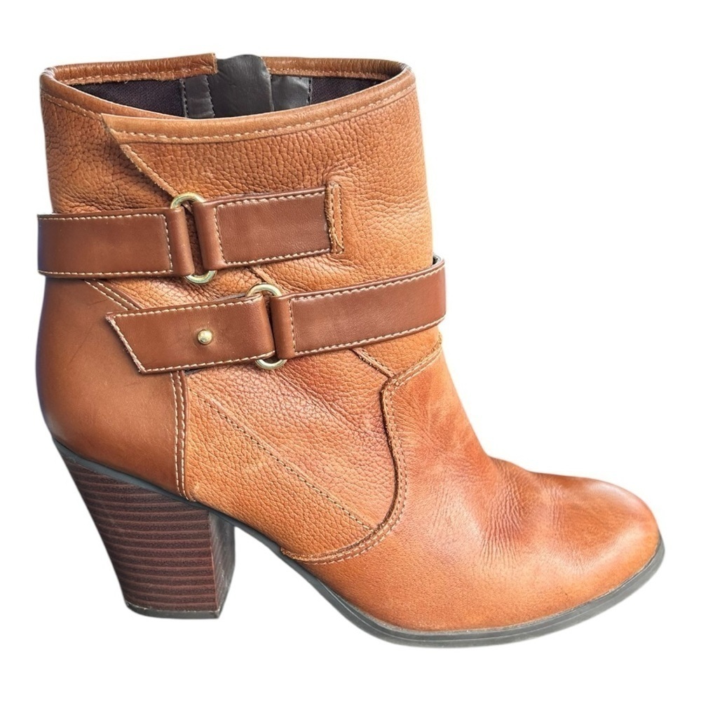 BAR III Women’s Leather Boots Booties Chestnut Tan Brown Size 7 EC - Picture 2 of 10